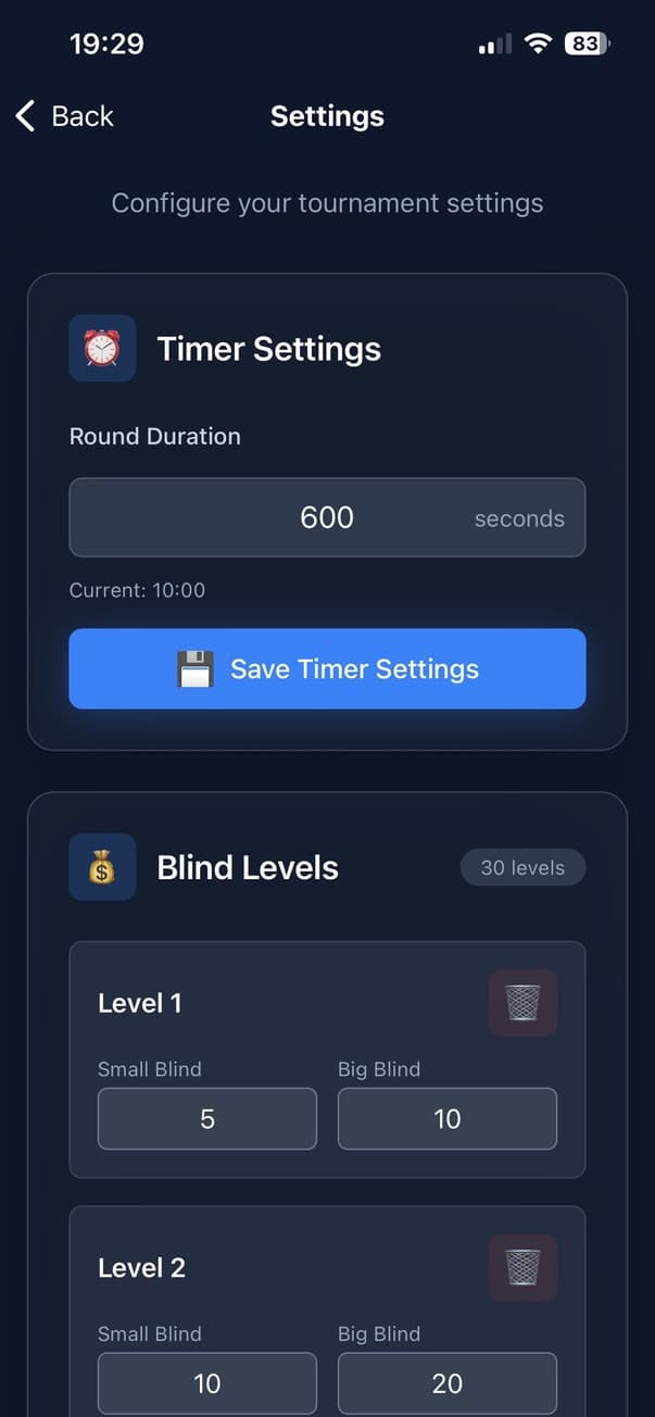 Poker Timer Screenshot 7